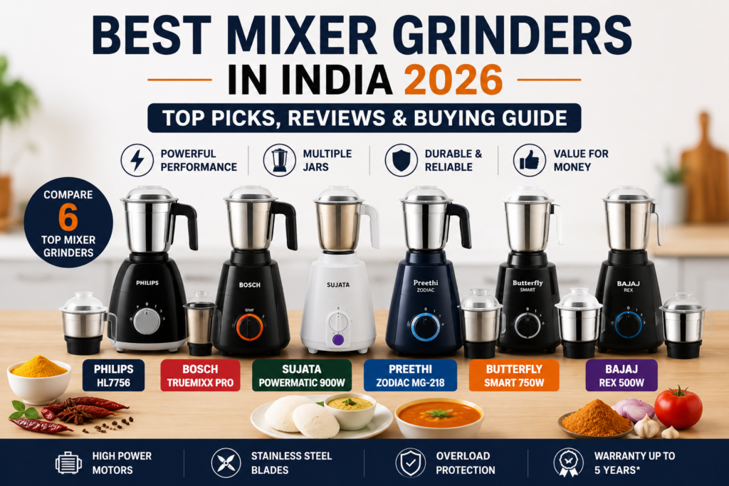 Best Mixer Grinders in India (2026): Top Picks, Reviews & Buying Guide chatgpt image aug 31, 2026, 03 45 01 pm