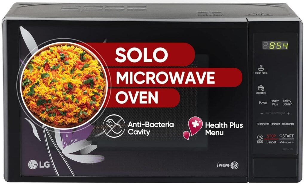 3. lg 20l solo microwave oven (ms2043bp)